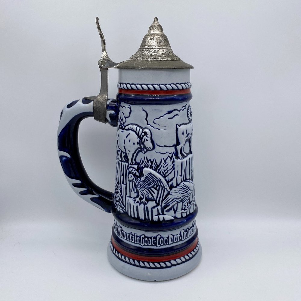 AVON 1976 Vintage Beer Stein - Goat | Condor | Eagle | Sheep | Moose | Falcon